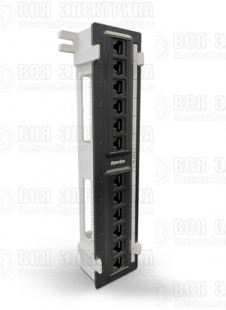 Патч-панель настенная кат.5E 12 портов RJ45 (8P8C) PPW-12-8P8C-C5e с подставкой Hyperline 15379