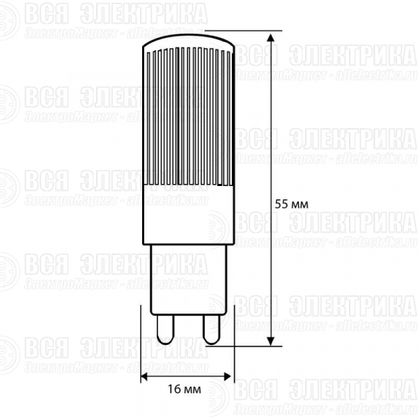 Лампа светодиодная LED5-G9-NF/830/G9 5Вт 220В Camelion 13704
