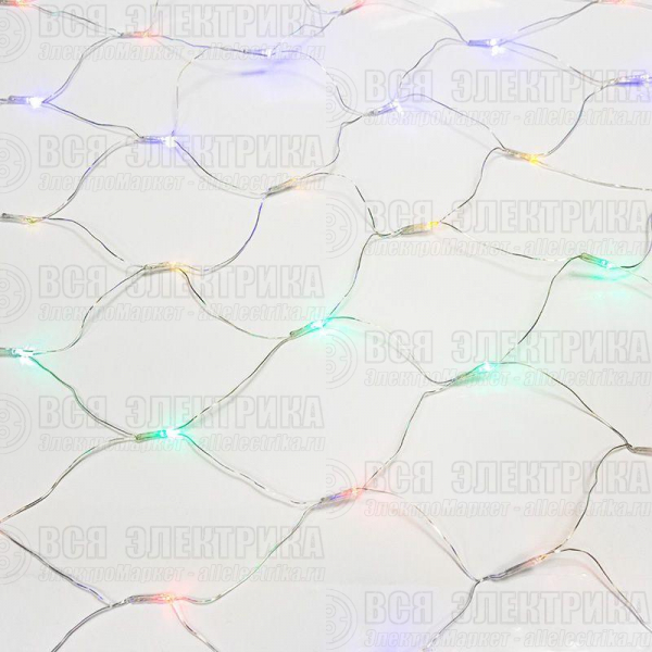 Гирлянда светодиодная "Сеть" 1.5х1.5м 150LED мультиколор 12Вт 220-240В IP20 с контроллером 8 режимов провод ПВХ прозр. Neon-Night 215-129