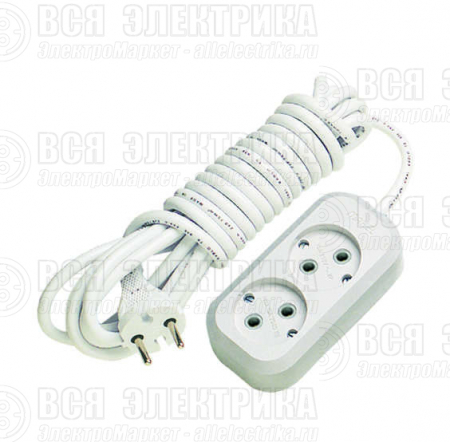 Удлинитель 2х5м без заземл. 10А IP20 Makel MGP104