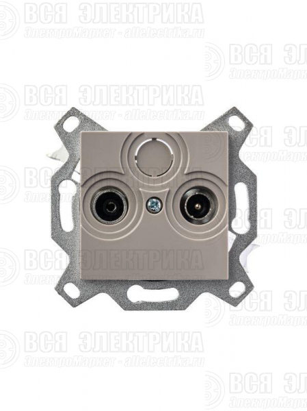 Розетка телевизионная проходная TV/R Levit 7дБ кофе макиато ABB 2CHH083607A6018