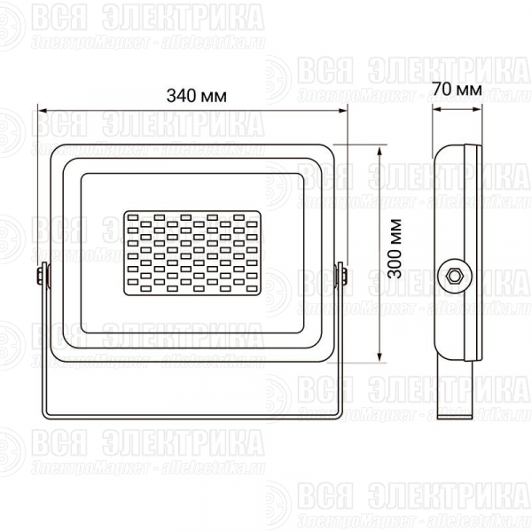 Прожектор светодиодный PFL-SC 150Вт 6500К IP65 190-260В ДО закален. матов. стекло Pro JazzWay 5005167