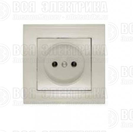 Розетка 1-м СП Бриллиант 16А IP20 без заземл. сл. кость UNIVersal 7948806