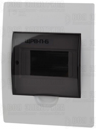 Бокс ЩРВ-П-6 мод. встраив. пластик IP41 SIMPLE NO-box_simple-plastic_6_flush ЭРА Б0041510