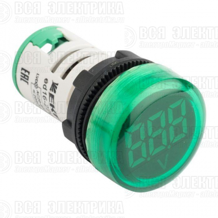 Индикатор значения напряжения ED16-22VD зел. PROxima EKF ed16-22vd-g
