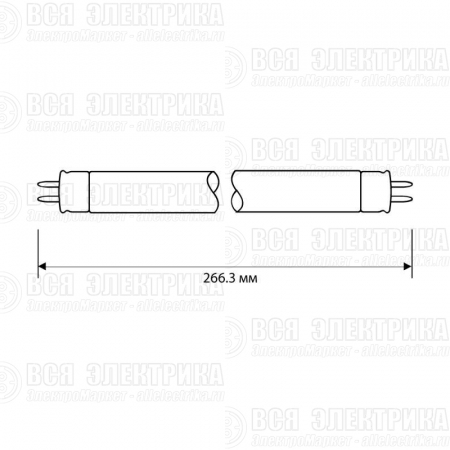 Лампа люминесцентная FT5-6W/54 6Вт T5 6500К G5 Camelion 3331