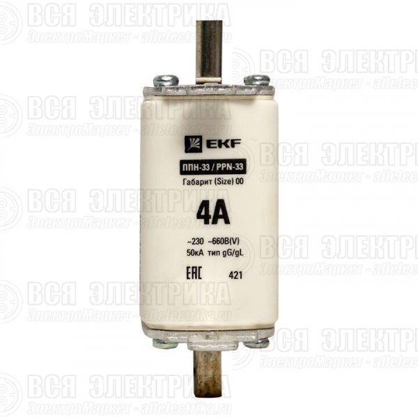 Вставка плавкая ППН-33 160/4А габарит 00 PROxima EKF fus-33/160/4