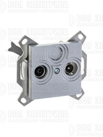 Розетка телевизионная оконечная TV/R Levit серебр. ABB 2CHH083503A6070