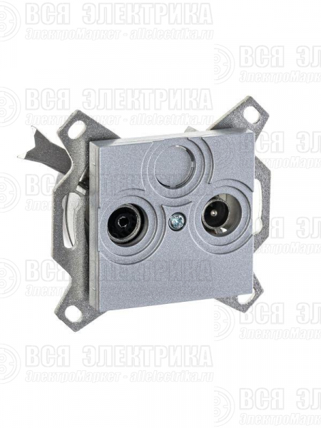 Розетка телевизионная оконечная TV/R Levit серебр. ABB 2CHH083503A6070