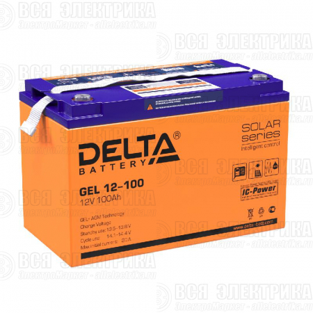 Аккумулятор GEL 12В 100А.ч Delta GEL 12-100