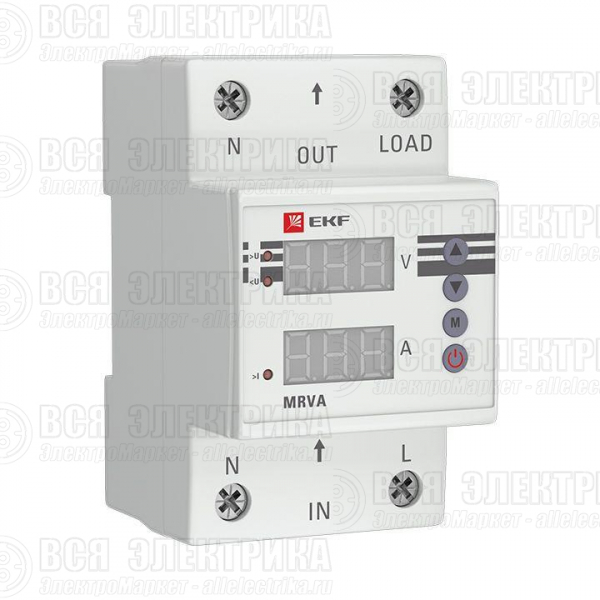 Реле напряжения и тока с дисплеем MRVA 25А PROxima EKF MRVA-25A