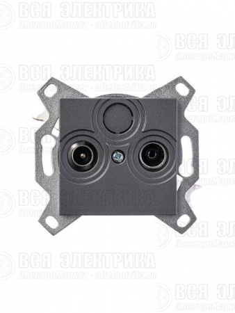 Розетка телевизионная оконечная TV/R Levit сталь ABB 2CHH083503A6069