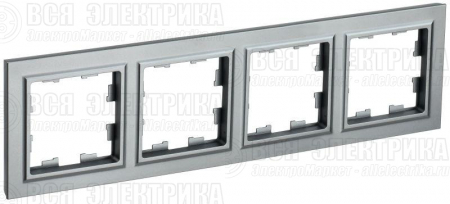 Рамка 4-м BRITE РУ-4-БрС сталь IEK BR-M42-K46