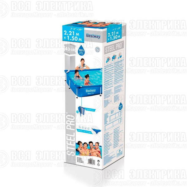 Бассейн каркасный Steel Pro 221х150х43см (56401) Bestway 6942138981179
