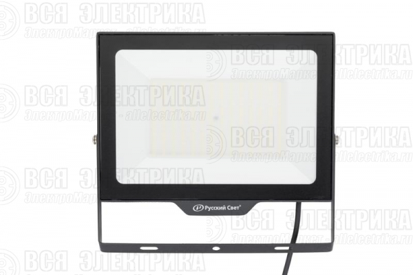 Прожектор светодиодный СДО FL 10 C 150W VW 865 BK CL 327х260х31.5мм 150Вт 6500К IP65 уличный черн. Русский Свет 15081023057