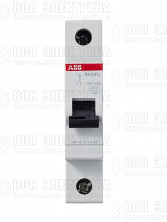 Выключатель автоматический модульный 1п C 10А 4.5кА SH201L C10 ABB 2CDS241001R0104