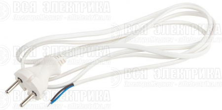 Шнур для бра 1.8м ШВВП 2х0.75 бел. UX-ШВВП-2x0.75-1.8m-W ЭРА Б0051341