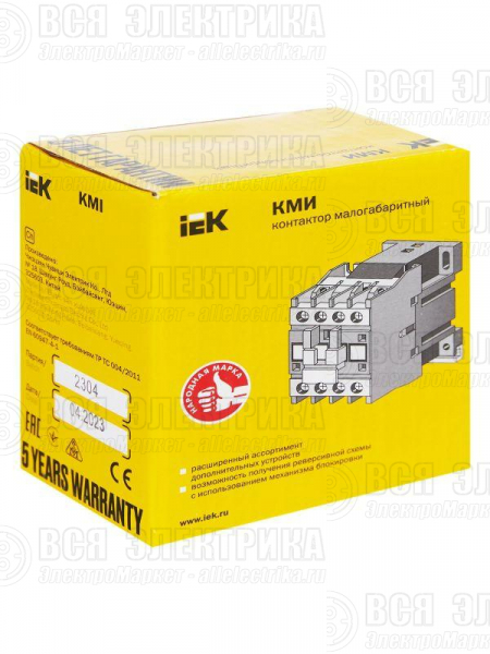 Контактор КМИ-10910 9А 230В/АС3 1НО KARAT IEK KKM11-009-230-10