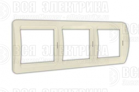 Рамка 3-м Валери горизонт. сл. кость UNIVersal Б-ВР003Г