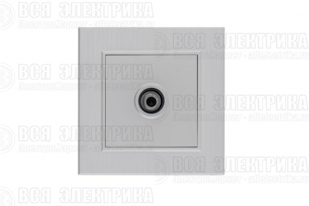 Розетка TV проходная Karea LINE STAR жемчуж. Makel 86100007