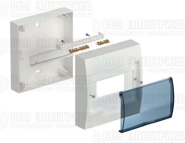 Корпус навесной ЩРН-П-8 Krepta 3 IP41 пластик. бел. IEK MKP12-N-08-40-20