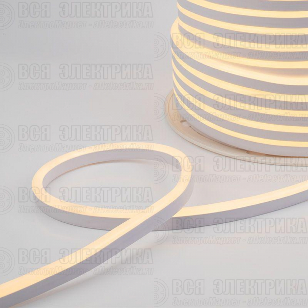 Шнур светодиодный гибкий неон LED SMD 8х16мм 120LED/м теп. бел. (уп.100м) Neon-Night 131-046