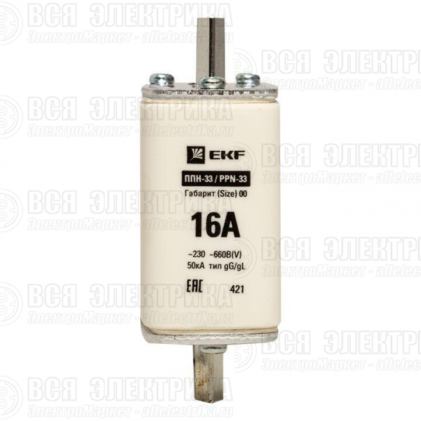 Вставка плавкая ППН-33 160/6А габарит 00 PROxima EKF fus-33/160/6