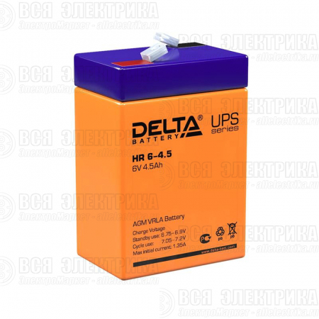 Аккумулятор UPS 6В 4.5А.ч Delta HR 6-4.5