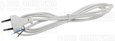 Шнур для бра 1.8м ШВВП 2х0.5 бел. UX-ШВВП-1.8m-W ЭРА Б0044069