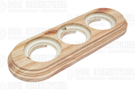 Рамка 3-м ретро пластик. карельская сосна Bironi BF1-630-13/PL