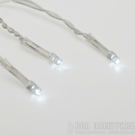 Гирлянда "Айсикл" (бахрома) 1.8х0.5м 48LED бел. 3Вт 230В IP20 провод прозр.Neon-Night 255-015