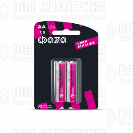 Элемент питания алкалиновый AA/LR6 1.5В Super Alkaline BL-2 (уп.2шт) ФАZА 2858443