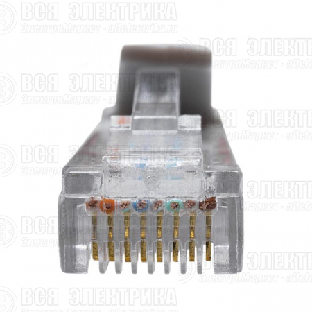 Патч-корд U/UTP кат.5E 4х2х26AWG (7х0.16мм) Cu LSZH сер. 2м SUPRLAN 10-0143
