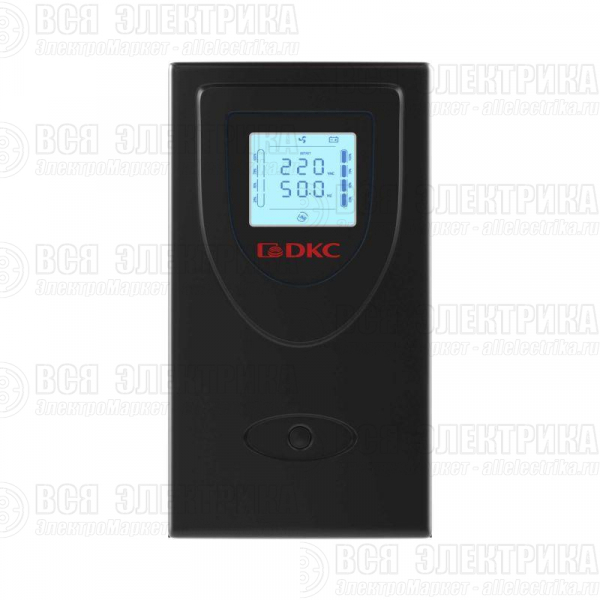 Источник бесперебойного питания ИБП линейно-интерактивный Info LCD 2000В.А/1200Вт 1/1.2xIEC C13 2xSchuko USB + RJ45 LCD 2x9A.ч DKC INFOLCD2000SI