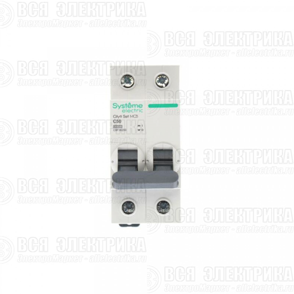 Выключатель автоматический 2п City9 Set (АВ) С 50А 6кА 230В SE C9F36250