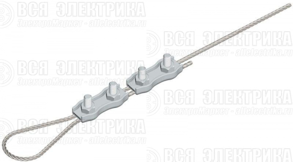 Зажим для троса двойн. Duplex (3мм) EKF zdtd-3