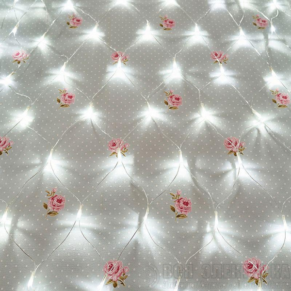 Гирлянда "Сеть" с контроллером 1.8х1.5м 180LED тепло-бел. прозр. провод 15Вт 220В IP20 NEON-NIGHT 215-135