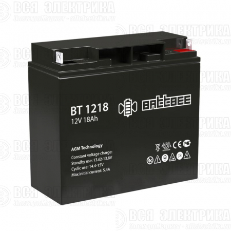Аккумулятор ОПС 12В 18А.ч Battbee Delta BT 1218