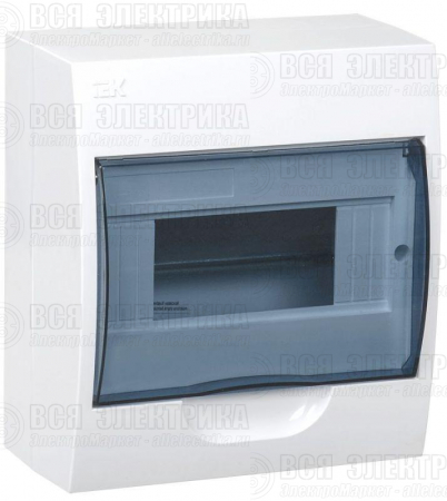 Корпус навесной ЩРН-П-8 Krepta 3 IP41 пластик. бел. IEK MKP12-N-08-40-20
