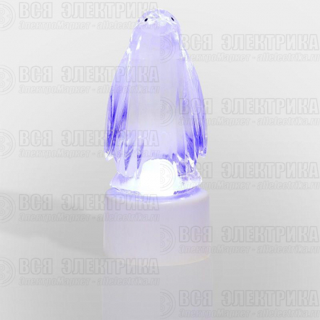Фигура светодиодная "Пингвин Кристалл" 1LED RGB 0.1Вт IP20 на подставке элементы питания 3хAG13(LR44) (в компл.) Neon-Night 501-052