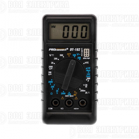 Мультиметр портативный М-182 (DT-182) PROCONNECT 13-3014