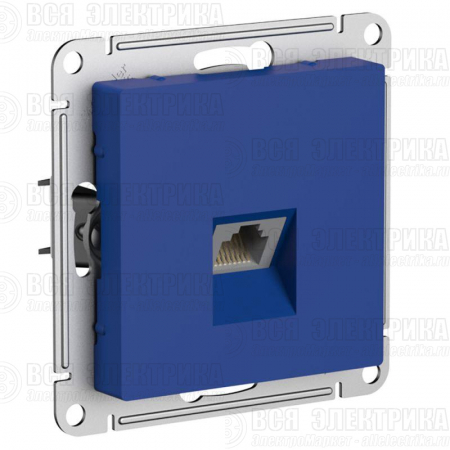 Розетка компьютерная AtlasDesign RJ45 кат.6A механизм аквамарин SE ATN001186