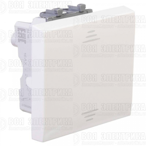 Переключатель модульный 1-кл. 2мод. Avanti "Белое облако" 16А IP20 бел. DKC 4400112