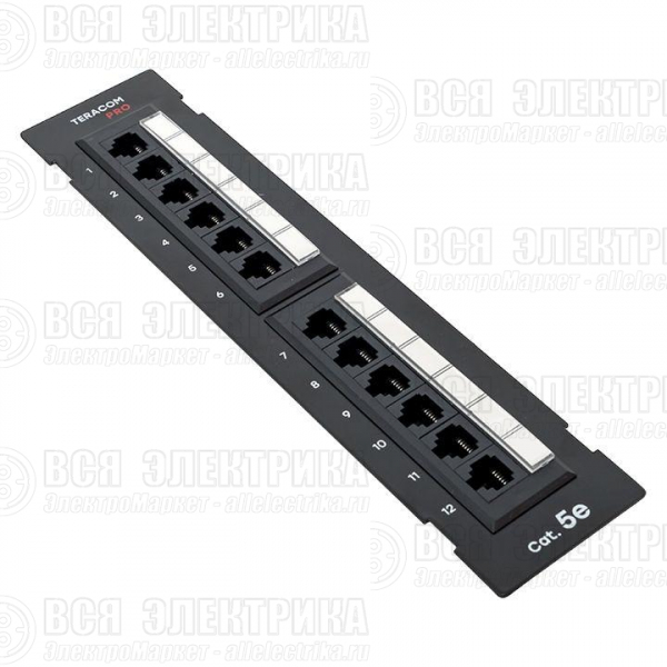 Патч-панель настенная кат.5E UTP неэкранир. 12 портов RJ45 Dual IDC TERACOM PRO EKF TRP-WPP-5EUTP-12