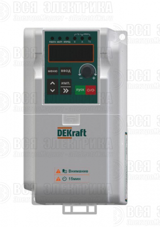 Преобразователь частоты DEKV060 0.75кВт 220В 1ф DEKraft DEKV060G0R75S2
