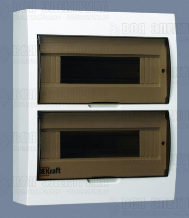 Корпус навесной ЩРН-П-24 24мод. IP41 пластик. DEKraft 31013DEK