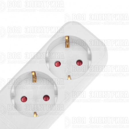 Удлинитель 2х1.5м с заземл. STANDARD 3х1кв.мм бел. Rexant 13-4003