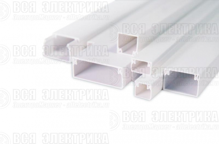 Кабель-канал 25х16 L2000 двойной замок бел. (м) ПожТехКабель 504-001