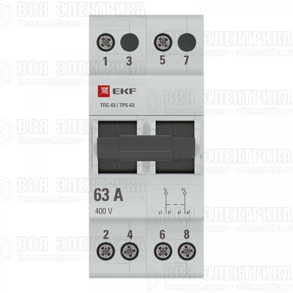 Переключатель трехпозиционный ТПС-63 2P 63А PROxima EKF TPS263