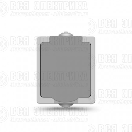 Розетка Аллегро с заземл. защ. шторки с крышкой IP54 сер. UNIVersal 1282